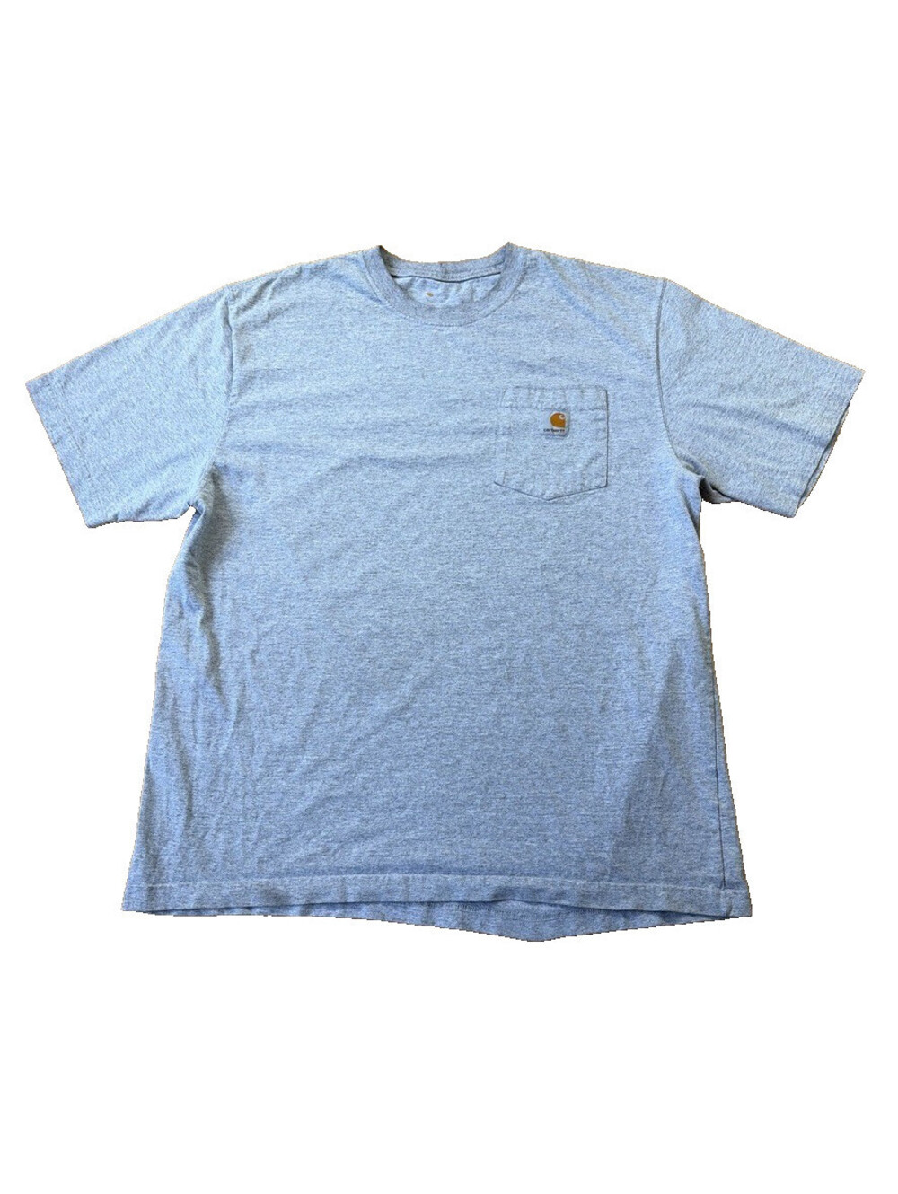 Carhartt Mens Gray Pocket Logo Funny Print Short Sleeve L